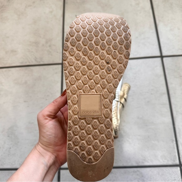 Gold Platform Loafers Dolce Vita Janine Slip On Wedge Shoes GUC Women’s - Picture 12 of 16